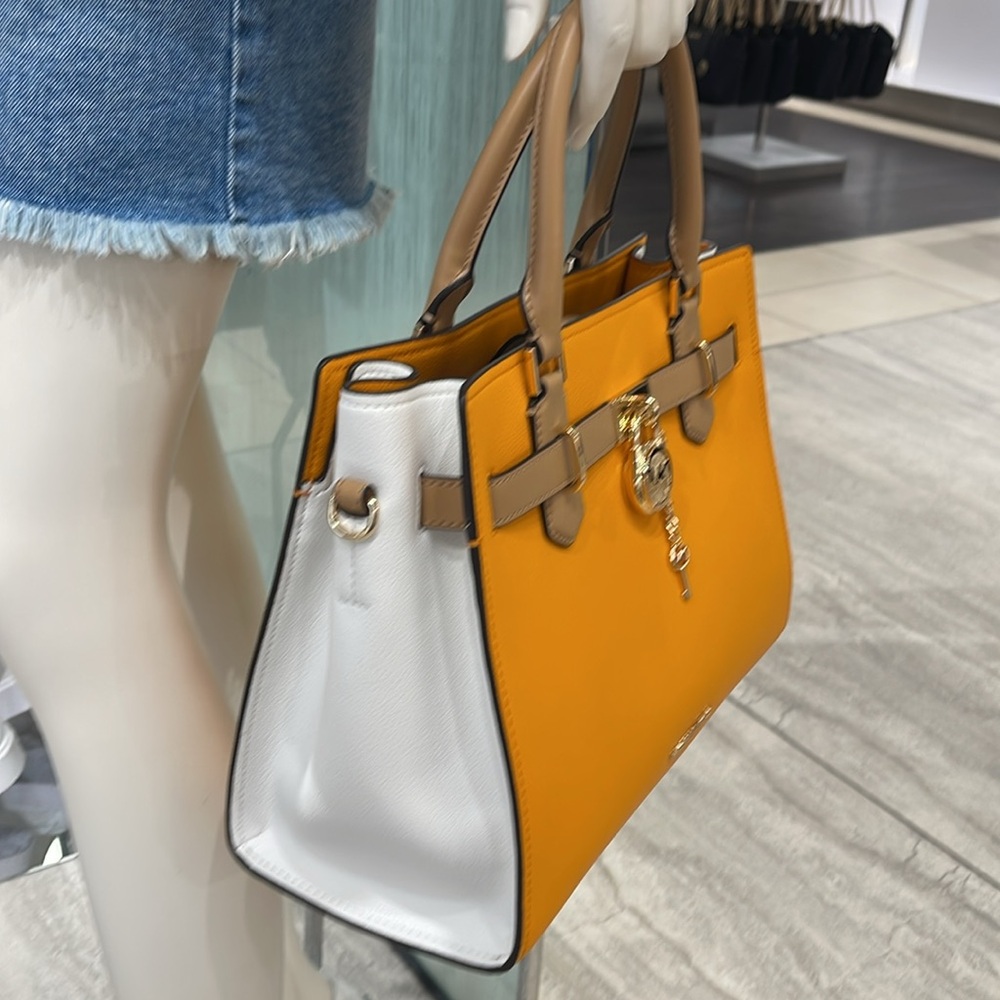 MICHAEL KORS Hamilton Medium Color-Block Leather Satchel
POP ORANGE MULTI
NWT - Picture 16 of 16